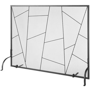 Robusto Schermo Protettivo per Caminetto in Rete di Ferro 35.6"L X 28.4"H a Pannello Singolo - Installazione Semplice - Product Image 1