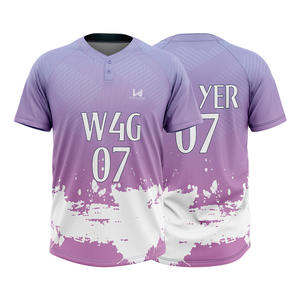 เสื้อเบสบอล/ซอฟต์บอลแบบสั่งทำพิเศษ ปักโลโก้ด้านหน้า แขนสั้น ผ้าโพลีเอสเตอร์ 100% ระบายอากาศ แห้งเร็ว ต้านเชื้อแบคทีเรีย สำหรับทั้งชายและหญิง - Product Image 4