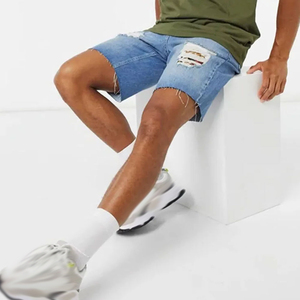 Nuevos Pantalones Cortos de Mezclilla para Hombre, Diseño Lavado Único, Estilo Urbano, Jeans Cortos de Alta Calidad - Product Image 5