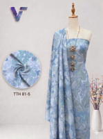 Tissu en Chiffon Imprimé Floral Modèle 8027 100% Polyester 58/60 Pouces Léger Transparent Tissé Respirant 60GSM pour Vêtements Sari Femme
