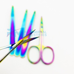 RMI Multi Plasma Color Eyebrow Tweezer Set Straight Point Japanese Stainless Steel - Product Image 6