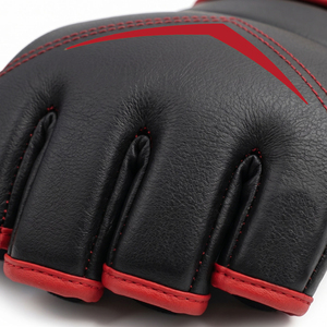 ถุงมือฝึกซ้อม MMA หนังแท้ OEM แบบกำหนดเอง ปรับขนาดได้ด้วยแถบตีนตุ๊กแก ระบายอากาศได้ดี น้ำหนักเบา สำหรับการฝึกซ้อมมืออาชีพและชกมวย - Product Image 2