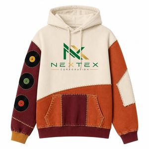 Wholesale Color Block <b>Stitched</b> <b>Hoodie</b> Unisex DIY Aesthetic Graphic Sweatshirt Winter Top - Product Image 3