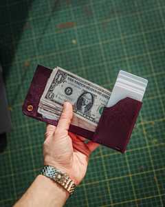 Artisan Made Stitchless Leather <b>Wallet</b> Minimalist Slim Card Holder No Stitch Genuine Leather <b>RFID</b> Men <b>Wallet</b> SLW-0057 - Product Image 3