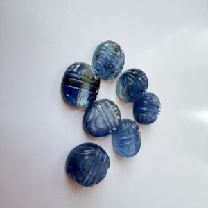 Pièces de kyanite bleue naturelle TFH pour la fabrication de bijoux, forme ovale 12x10 MM, possibilité de créer plusieurs tailles - Product Image 4