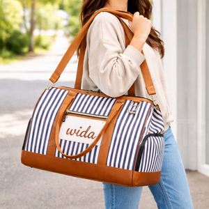 Bolsa de Viaje Premium, Bolsa Deportiva de Gimnasio, Poliéster y Cuero PU, Gran Capacidad con Compartimento para Zapatos, Proveedor de Fábrica Wida Sports - Product Image 5