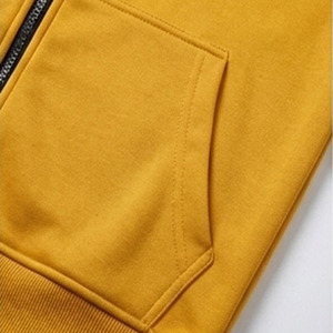 Custom Men's Two-Tone Fleece Zip-Up Hoodie Contrast Color Block Sweatshirt Full Zipper Hooded <b>Jacket</b> For Men - Product Image 4