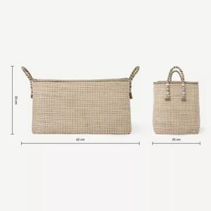 Natural/customized Color Eco-Friendly Clothing <b>Storage</b> <b>Baskets</b> Round/Rectangle/Square Flexible <b>Seagrass</b> water hyacinth <b>basket</b> - Product Image 3