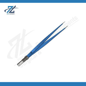 High Precision European Straight Bipolar Forceps 1.5mm Insulated Reusable Medical <b>Instrument</b> for <b>Neurosurgery</b> and ENT Surgery - Product Image 4