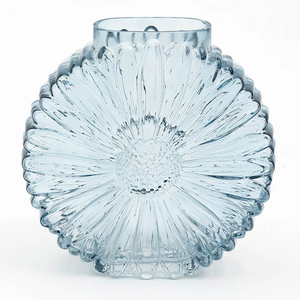 Decorative Sunflower Shaped <b>Glass</b> Flower <b>Vase</b> for Modern Home Office Tabletop Interior Styling - Product Image 2