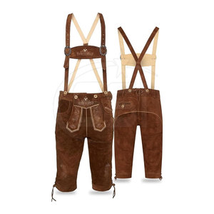 Rustic Style For Traditional And Modern Outfit Pairing High Quality Men Lederhosen Shorts With Soft Texture - Product Image 2