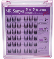 Cils en grappe volumineux faits à la main, style féerique, cils postiches effilés pour un maquillage quotidien confortable