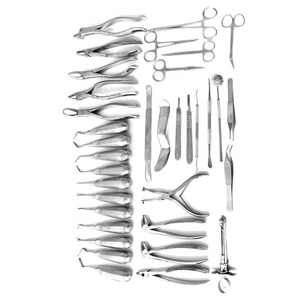 Ensemble d'instruments de chirurgie mineure de base de haute qualité, norme allemande, 35 pièces, en acier inoxydable allemand, réutilisable, autoclavable, certifié CE - Product Image 1