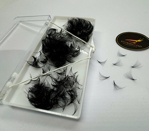 Extensiones de Pestañas de Volumen Hechas a Mano, Premade, 12D, 0.03, 0.05, Base Fina, Naturales, Largas, de Pelo Sintético, Fáciles de Recoger, Personalizables - Product Image 5