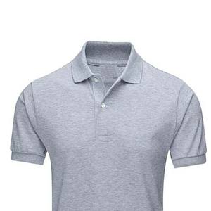 Camiseta de Moda para Hombre, Diseño Nuevo, Logotipo Bordado, Transpirable, Tejida, Antiarrugas, Color Gris Jaspeado, para Golf - Product Image 4