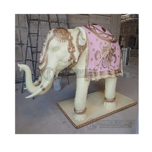 Hermoso Elefante Tradicional de Fibra, Diseño Profesional, Moderno, Clásico y Sencillo para Decoración de Bodas, Eventos y Templos - Product Image 1