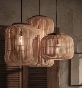Modern Natural <b>Bamboo</b> Lampshade Woven Rattan Pendant Lamp Shade for Interior <b>Lighting</b> Design Home Hotel <b>Lighting</b> Decoration - Product Image 3