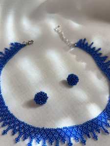 Collar de Moda con Cuentas Azules y Cristales de Imitación para Mujer, Diseño 2026, para Fiestas, por UO INDIA - Product Image 6