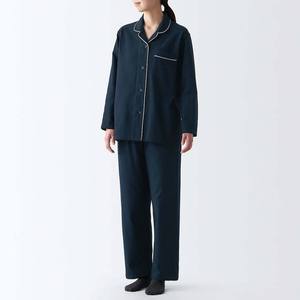 Pijama de algodón de lujo para mujer, de manga larga, transpirable, con logo frontal personalizado y cintura elástica, ideal para verano 2026 - ¡Venta caliente! - Product Image 4