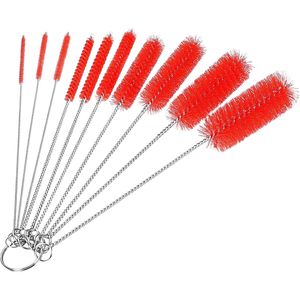 Set di 10 Spazzole per la Pulizia di Bottiglie e Bicchieri a Collo Stretto, in Nylon da 8 Pollici, con Gancio per la Pulizia - Product Image 1