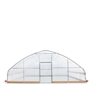 Invernadero de marco frío de 25FT x 25FT para cultivo, con película plástica transparente de EVA de 6 mil, lados enrollables con manivela y techo de cúpula, para granjas - Product Image 2
