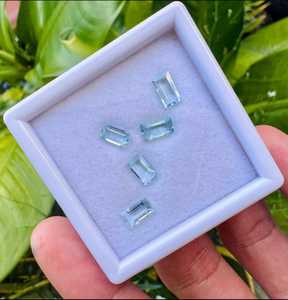 Piedras Preciosas de Aguamarina Natural, Corte Baguette, Color Azul, Sueltas, para Joyería, Anillos, Colgantes, Alta Claridad, Calidad Certificada IGI, Ligeras - Product Image 4
