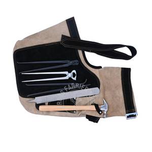 Kit d'outils de fermeur durable pour professionnels : tire-clous de sabots, lime à sabots, marteau de sabotage, tire-clous crocodile et tablier - Product Image 1