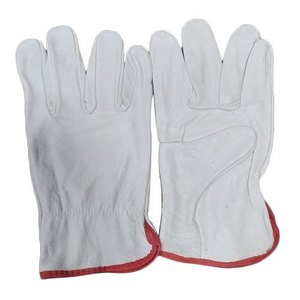 ถุงมือขับรถหนังสีขาวแบบเต็มนิ้ว ถุงมือทำงานเพื่อความปลอดภัยทางอุตสาหกรรม - Product Image 3
