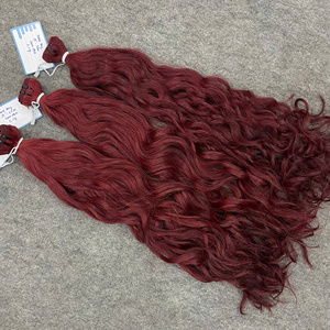 Extensiones de Cabello Humano Vietnamita 100% Natural, Ondulado, Color Borgoña, de 8 a 34 Pulgadas, Venta al Por Mayor - Product Image 6