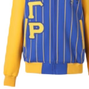 Chaqueta de forro polar con rayas Sigma Gamma Rho, ropa de hermandad griega, chaqueta cálida con cremallera premium para mujer - Product Image 4