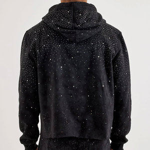 Sudaderas con Pedrería, Fabricante OEM, Sudadera de Felpa de Algodón con Diseño de Piedras Brillantes, Personalización de Marca Disponible - Product Image 2