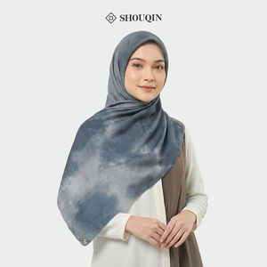 Pañuelo Cuadrado Shouqin Nebula Abstract Cloudy Voal, Cortado con Láser, para Mujeres Musulmanas, Hiyab, Venta al Por Mayor - Product Image 4