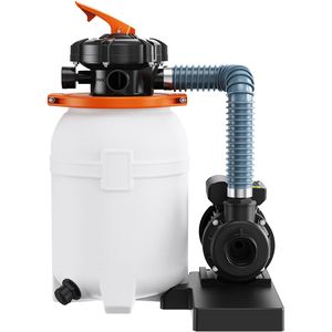 Pompa Filtro a Sabbia da 10 Pollici per Piscine Fuori Terra 1585 GPH 0.33 HP, Set Combinato di Pompe e Filtri per Piscina con Sistema a 6 Vie - Product Image 1