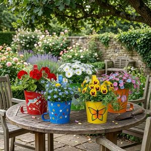 Pot de fleurs suspendu en métal moderne pour la décoration intérieure et extérieure de la maison et du jardin, support décoratif pour plantes suspendues pour balcon - Product Image 2