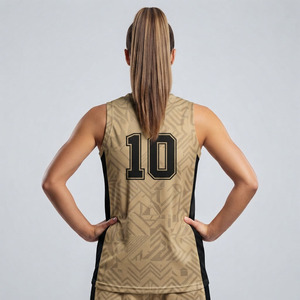 Maillot de basket sublimé pour femmes, maillot de basket sans manches pour femmes, maillot de basket 100% polyester pour femmes - Product Image 2