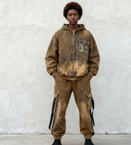 Conjunto de Sudadera con Capucha y Pantalones Deportivos Holgados de Invierno de Alta Calidad, Unisex, Personalizado, de Peso Medio, con Capucha, Antiestático - Product Image 5