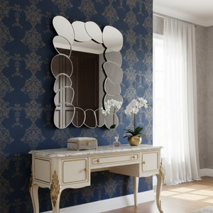 Premium Rectangular <b>Mirror</b> 48x35 Inch <b>Large</b> Decorative Wall <b>Mirror</b> for Living Room <b>Bedroom</b> Bathroom Elegant Decorative Design - Product Image 3