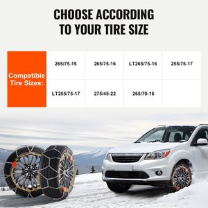 Catene da Neve in Acciaio Legato Auto-Aggancianti con Maglia a Diamante, Catene Antiscivolo per Pneumatici 265/75 15 265, Nuove - Product Image 5
