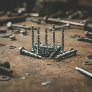 สกรูเจาะยึดหัวหกเหลี่ยมแบบขันด้วยมือ  ชุบสังกะสี เหล็กกล้าคาร์บอน ผลิตในเวียดนาม ระดับ 4.8 6.8 เกลียวหยาบ PDC - Product Image 1