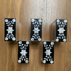Indian Art Craftsy Home's Special <b>Ramadan</b> Set Handcrafted Wood Artisans <b>Box</b> Inlaid Bone Mother Pearl Polished Wall Signs - Product Image 2