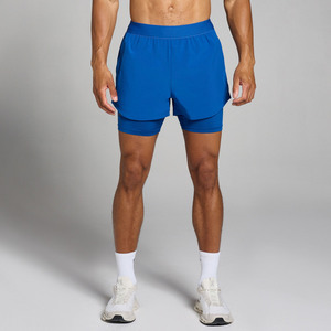 Custom Wholesale <b>Men</b> 2 in 1 Workout <b>Shorts</b> Quick Dry Running Jogger Gym <b>Shorts</b> with <b>Compression</b> Liner Fitness <b>Compression</b> <b>Shorts</b> - Product Image 1