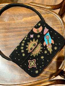 Sac à bandoulière bohème tissé perlé, pochette de soirée, cadeau tendance pour elle, sac de vacances écologique et léger - Product Image 3