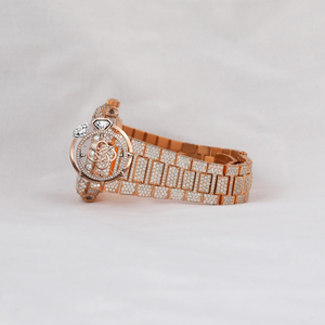 Montre bracelet de luxe pour homme en acier inoxydable, entièrement sertie de moissanite, mouvement à quartz analogique, résistance à l'eau 10 bars - Product Image 3