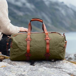 Bolsa de Lona y Cuero para Viaje, Gimnasio, Deporte, Impermeable, Estilo Vintage, Gran Capacidad, LCTB-0040 - Product Image 2