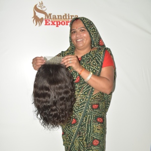 Extensions de cheveux humains Remy 100% naturels de temple indien, vierges, ondulés, alignés sur les cuticules, pour fusion et perruques, à double trame machine - Product Image 6
