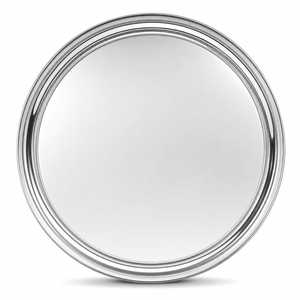 Plat à gâteau rond en acier inoxydable, résistant au four, finition miroir, compatible lave-vaisselle et congélateur, pour servir les desserts et décorer les pâtisseries - Product Image 1