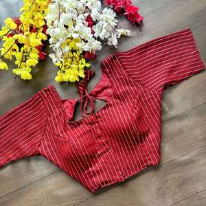 ATRACTIVE GEORGETTE FOIL TRABAJO LISTO PARA LLEVAR BLUSA ROJA - Product Image 1