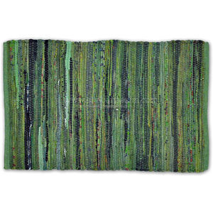 Luxueux tapis Chindi réversible écologique en coton de haute qualité tissé à la main avec un design Aubusson pour la décoration de salon - Product Image 4