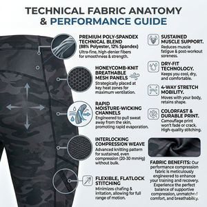 Collants de compression pour hommes de haute qualité, séchage rapide, respirants, pour la course, la gym, le fitness, les entraînements, personnalisables - Product Image 2