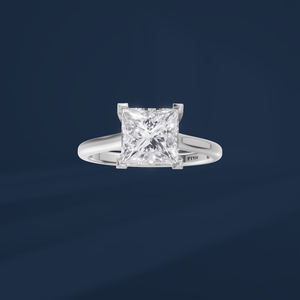 Bague de fiançailles en diamant taille princesse PT950 en platine, bijoux classiques pour femmes - Product Image 2